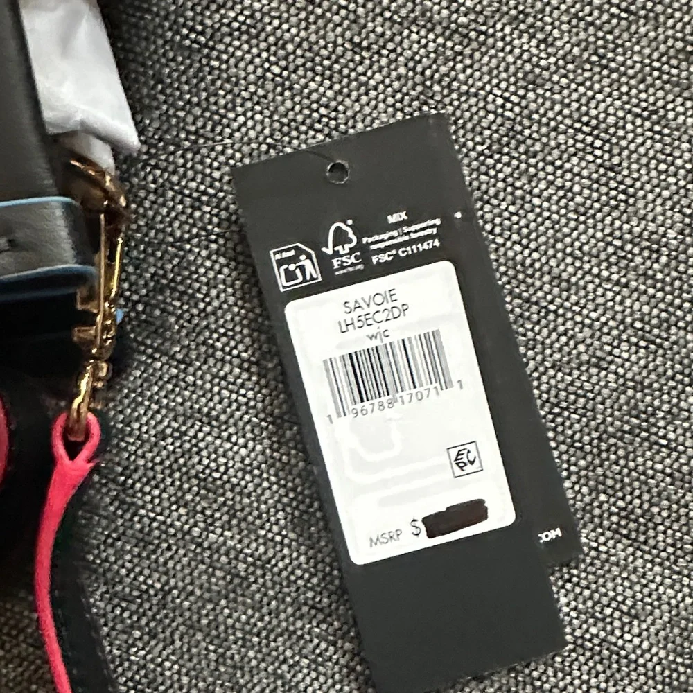 Karl Lagerfeld Black Crossbody with Rainbow-Trim Gold Chain SAVOIE - Picture 6 of 6